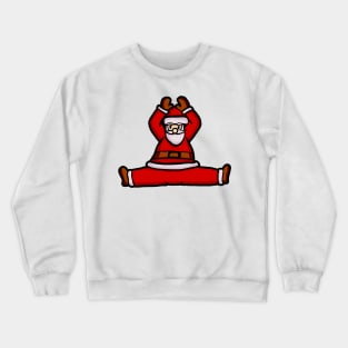 Santa Claus Doing Yoga Crewneck Sweatshirt